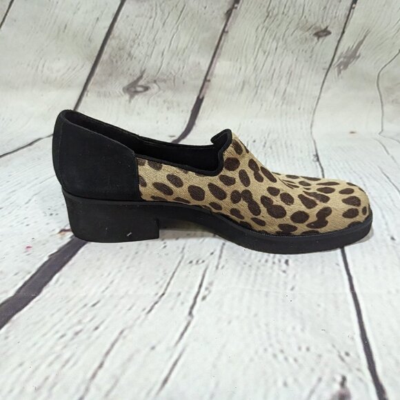 DJP Donald J Pliner Calf Hair Animal Print Loafers Shoes 8 - Picture 6 of 10